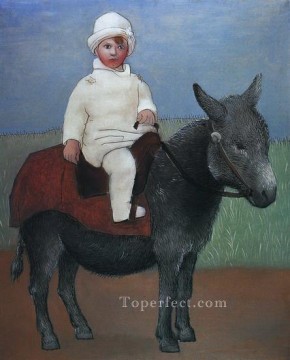 don ramon satue Painting - Paul on a donkey 1923 Pablo Picasso